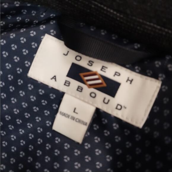 NWOT! JOSEPH ABBOUD! CHARCOAL GRAY FINE KNIT 3 BUTTON BLAZER, JACKET! SZ L - Picture 9 of 12